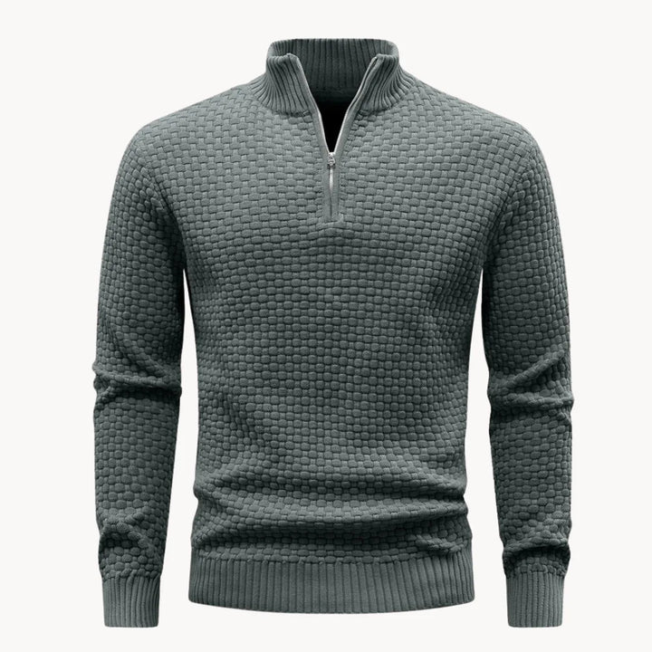 Antoine - Elegant Zip-Up High Neck Sweater