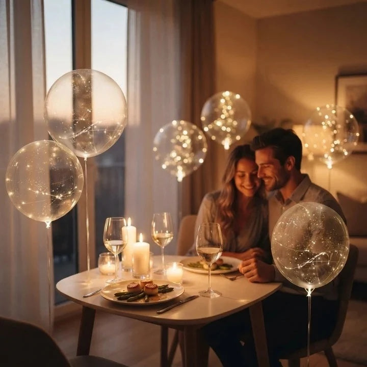 Light-up balloons – party decor with a warm glow | Set of 10