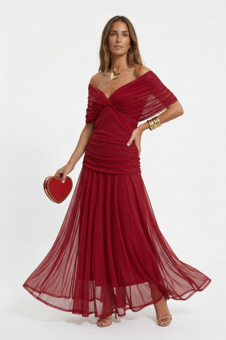 Nora | Long Dress with V-Neck