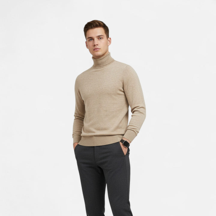 Men's High-Neck Sweater for Effortless Winter Style & Comfort
