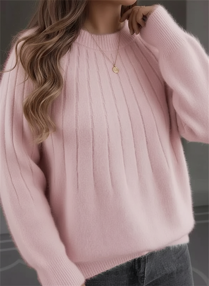Soft Ribbed Knit Sweater for Women