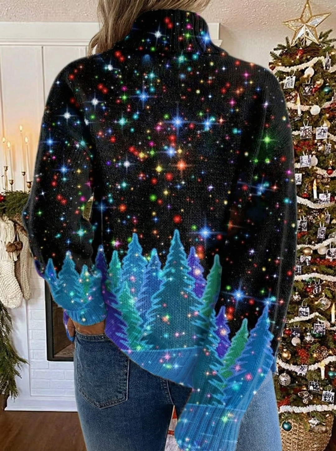 Leonetta Cozy Knit Sweater, view 4 - Elena Harper