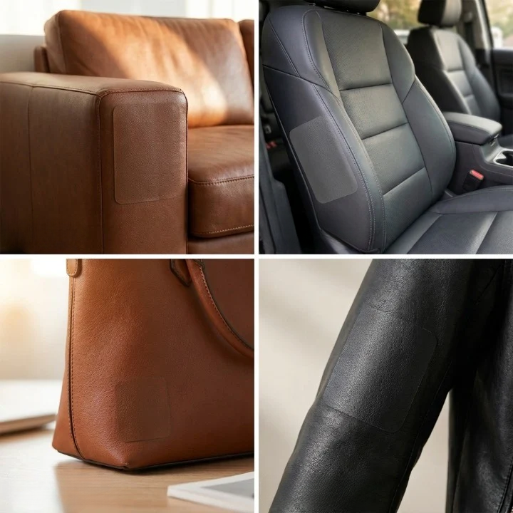 Self-Adhesive PU Leather Repair Patch for Scratches, Holes, and Tears