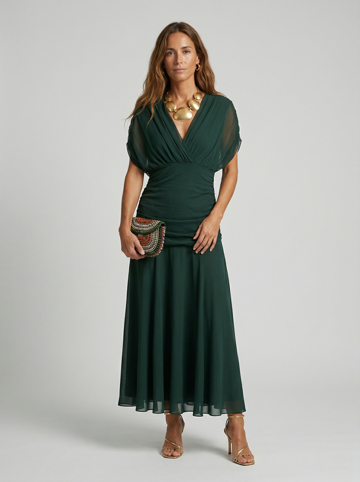 Nora | Long Dress with V-Neck