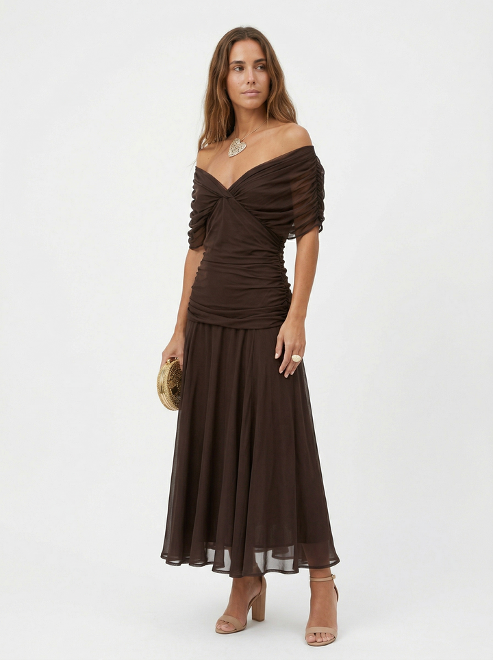 Nora | Long Dress with V-Neck