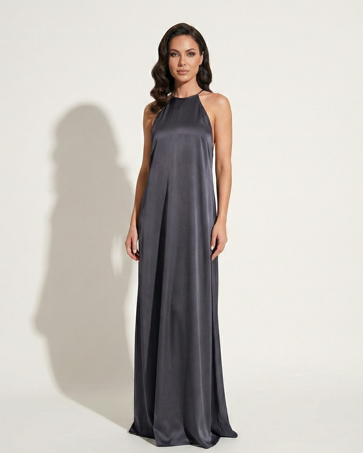 Esmee Elegant Halter Maxi Dress - Elena Harper