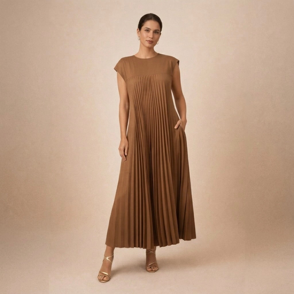 Marianne™  |  Pleated Midi Dress