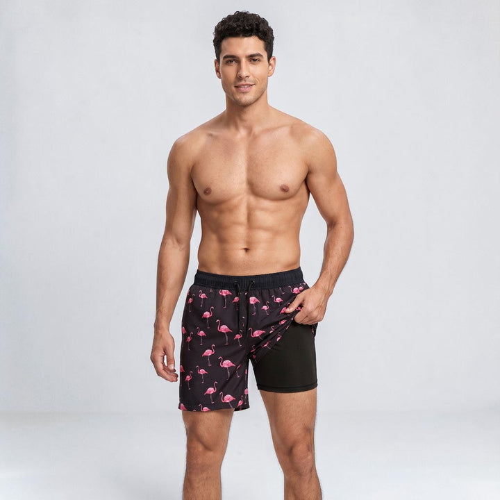 Men's Montarello Summer Quick-Dry Swim Shorts with Compression Liner
