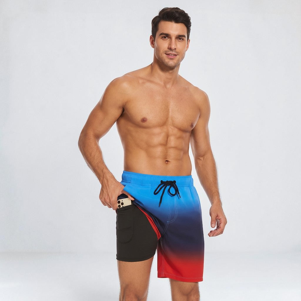 Men's Montarello Summer Quick-Dry Swim Shorts with Compression Liner
