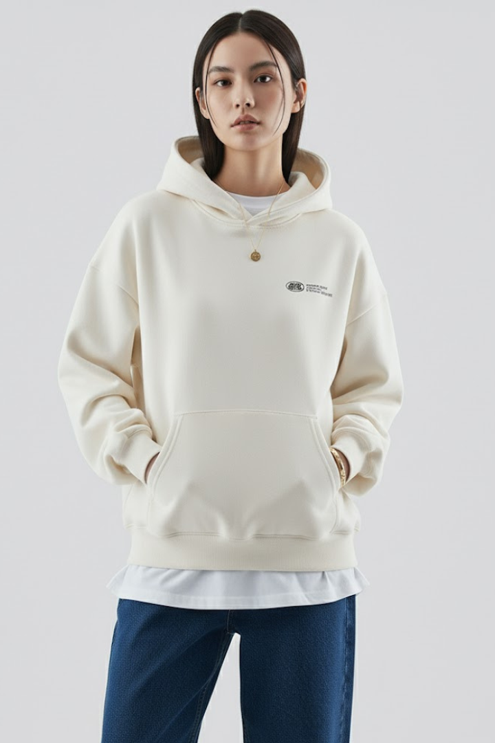 Women's Hoodie with Print and Pullover Design