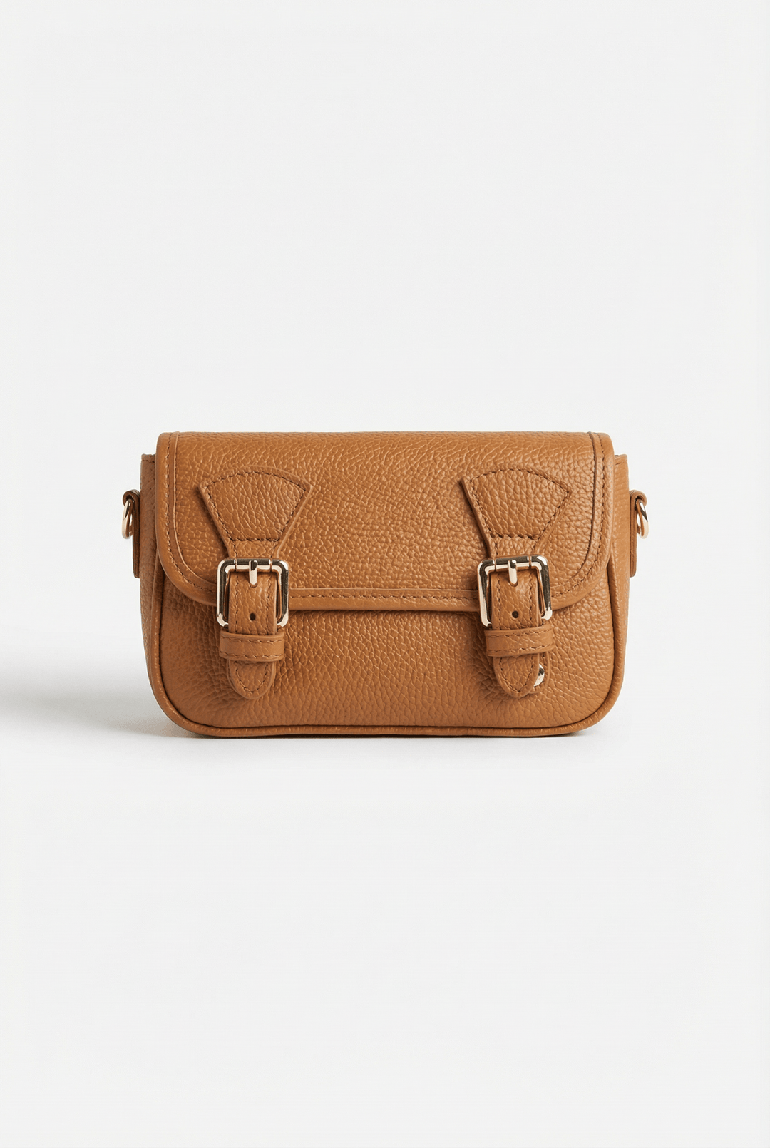 Emma & Rose Cape Town Phaedra™ compact crossbody bag with buckle details, structured design on a clean white background.