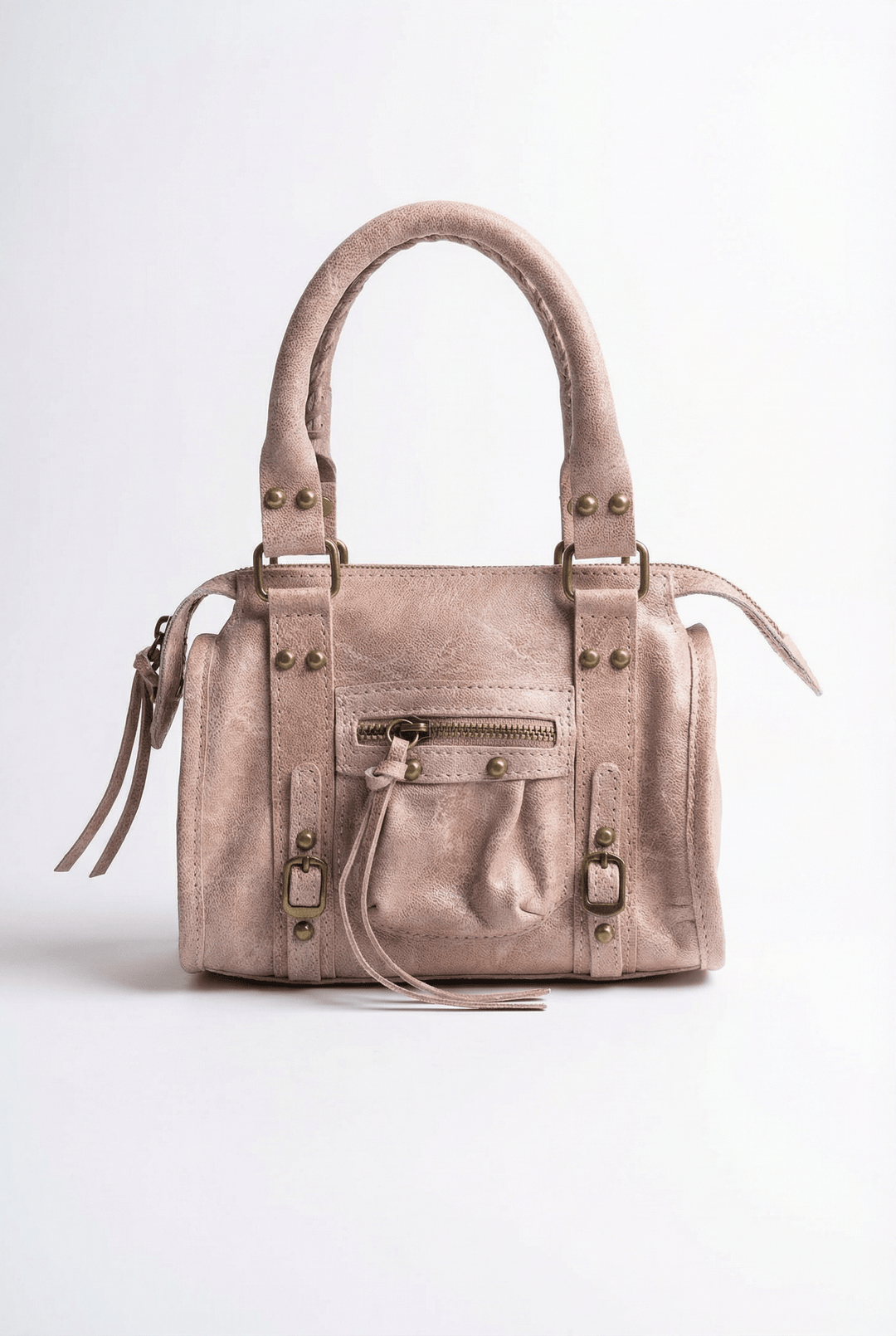 Daniëlle™ Emma & Rose Cape Town genuine leather Borsa bag with structured design, standing upright on a white background.