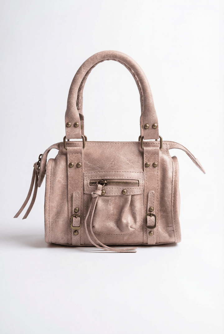 Daniëlle™ Emma & Rose Cape Town genuine leather Borsa bag with structured design, standing upright on a white background.