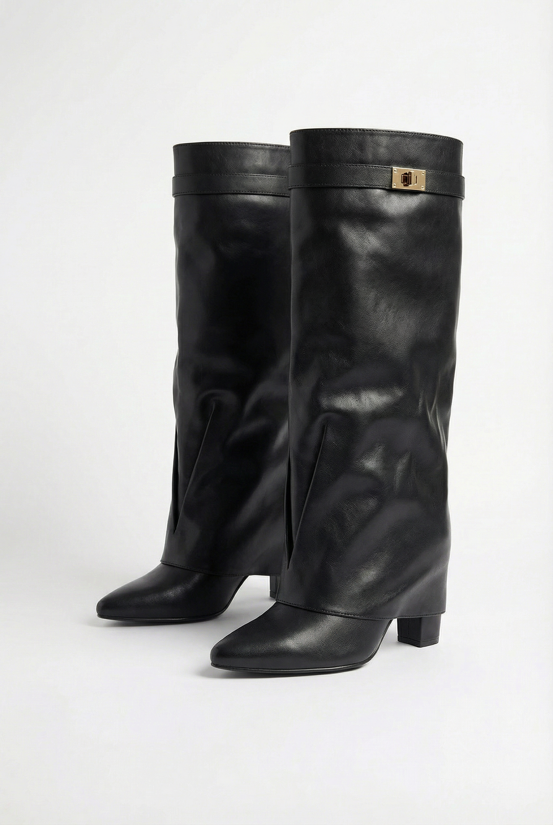 Veronique™  |  Black Boots Metallic Detail