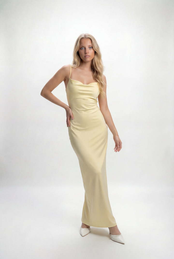Fitted™  |  Long Dress Thin Straps
