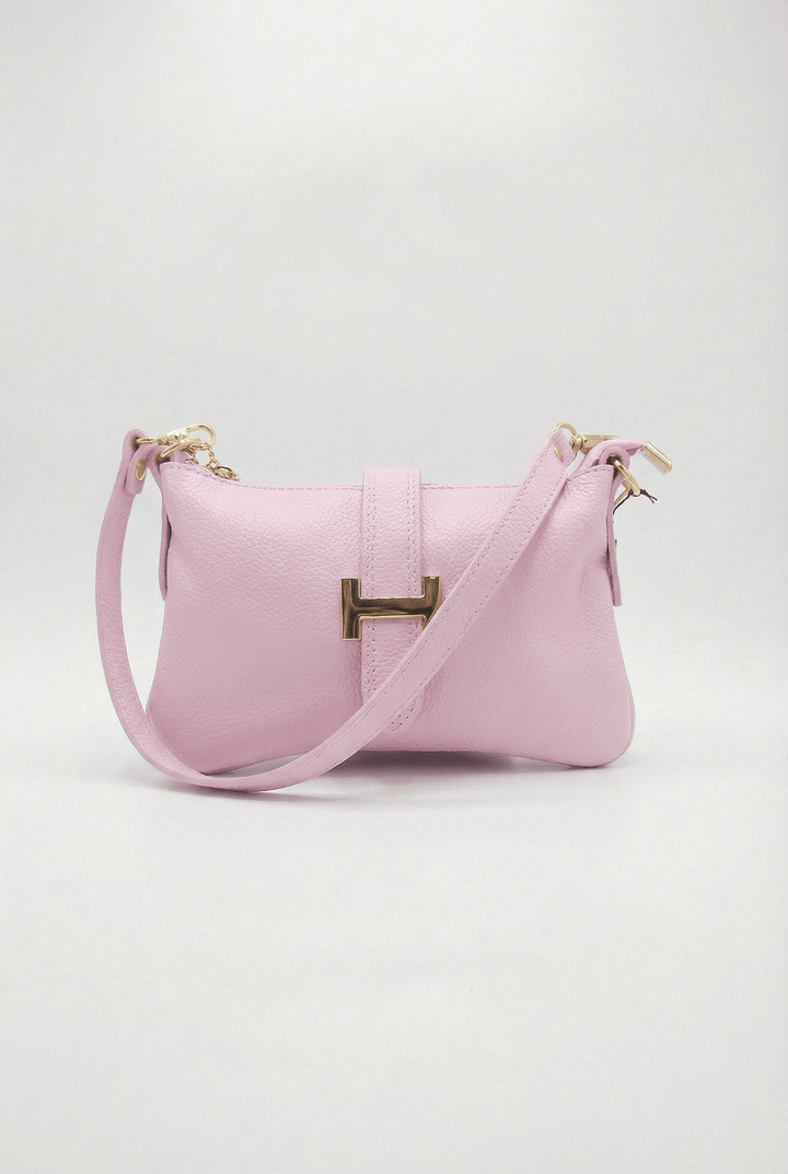 Emma & Rose Cape Town Zandri genuine leather shoulder bag, stylish black leather purse with adjustable strap and minimalist design.