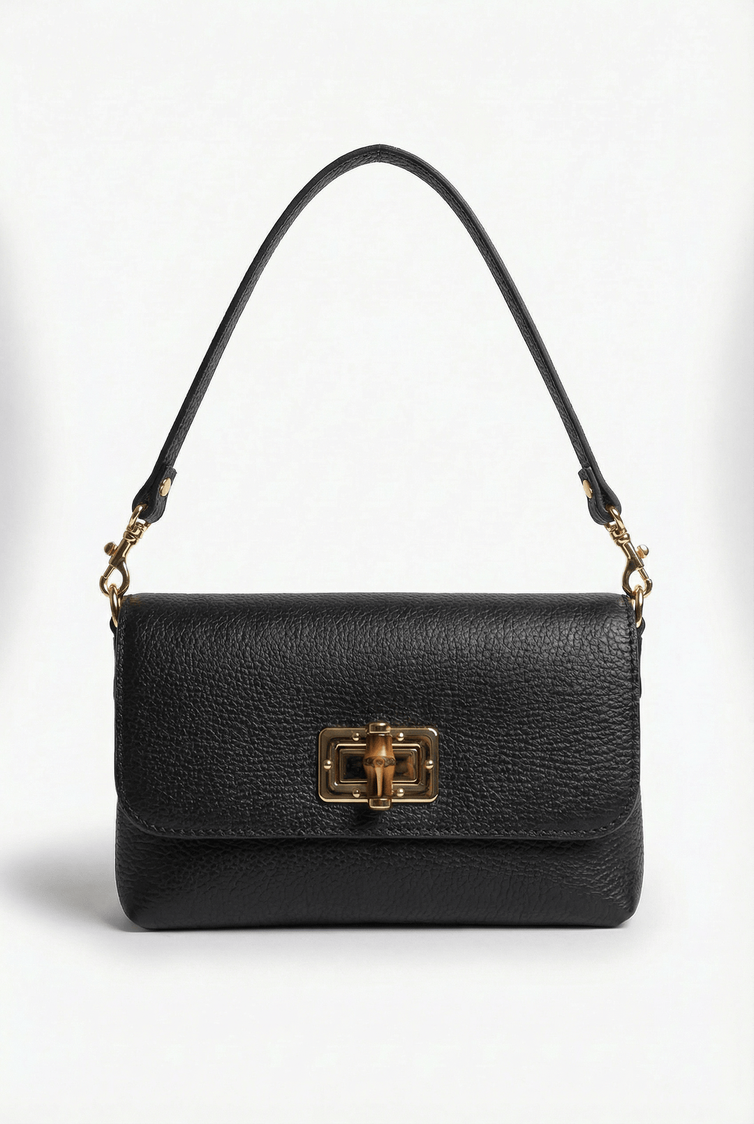 Emma & Rose Cape Town Rozanne genuine leather shoulder bag with closure, stylish borse in soft leather.