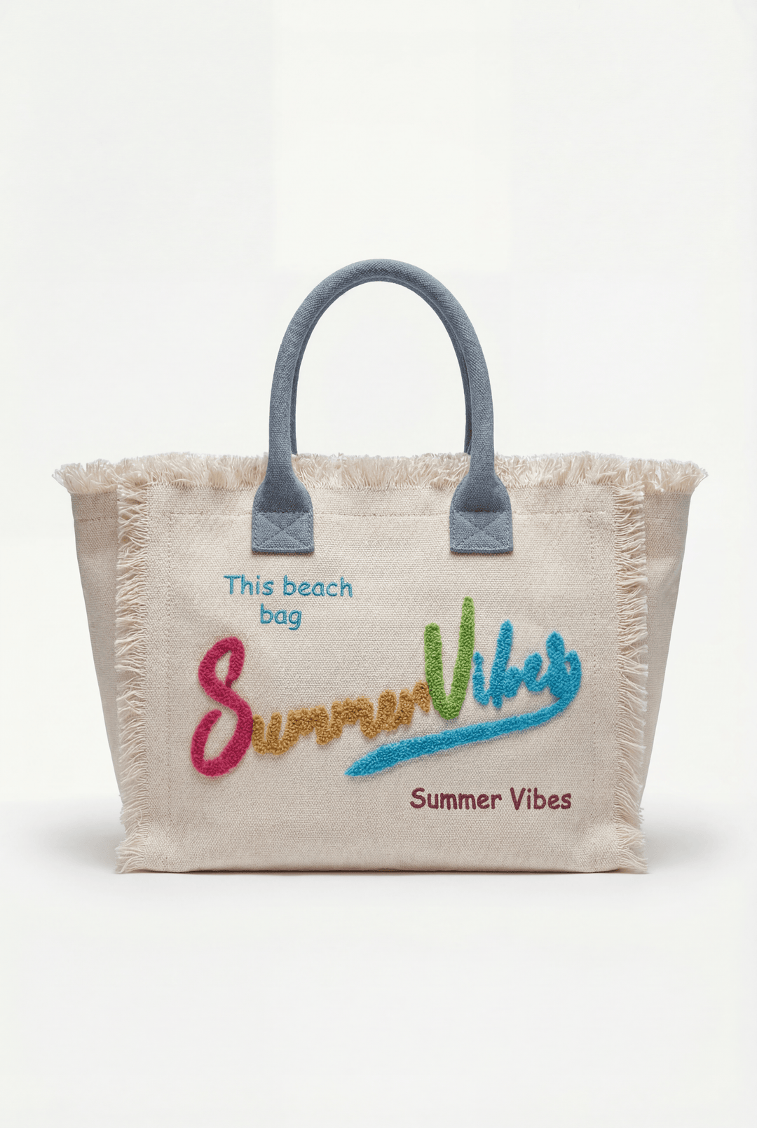 Emma & Rose Cape Town Summer Vibes Beach Bag, stylish woven bag with handles perfect for beach outings.