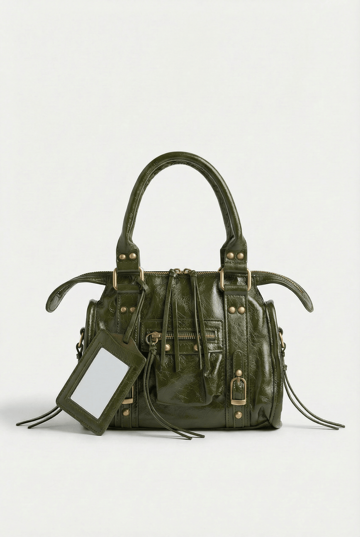 Emma & Rose Cape Town Lize™ genuine leather handbag with stylish design and top handles, showcasing high-quality craftsmanship.