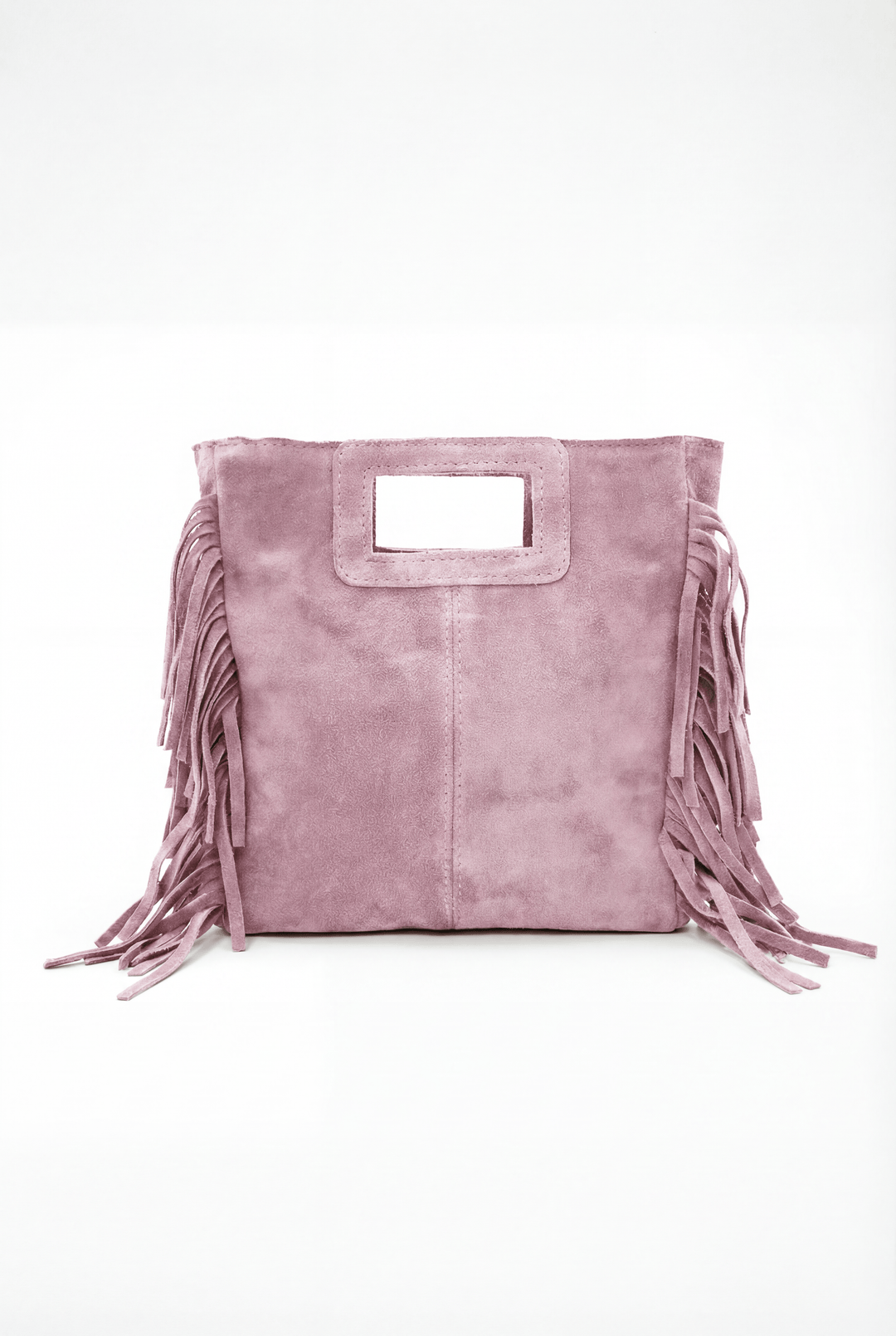 Elegant Elke suede leather bag by Emma & Rose Cape Town, featuring a stylish design with a top handle and sleek finish.