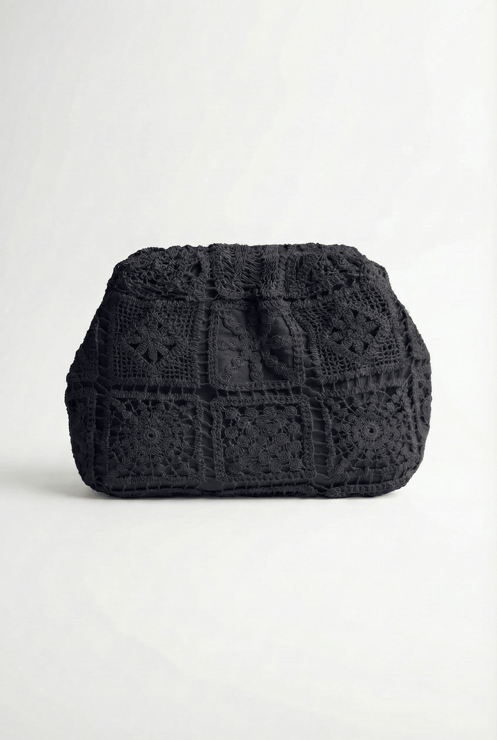 Ophelia™ lace clutch by Emma & Rose Cape Town featuring romantic floral lace design and elegant compact style.