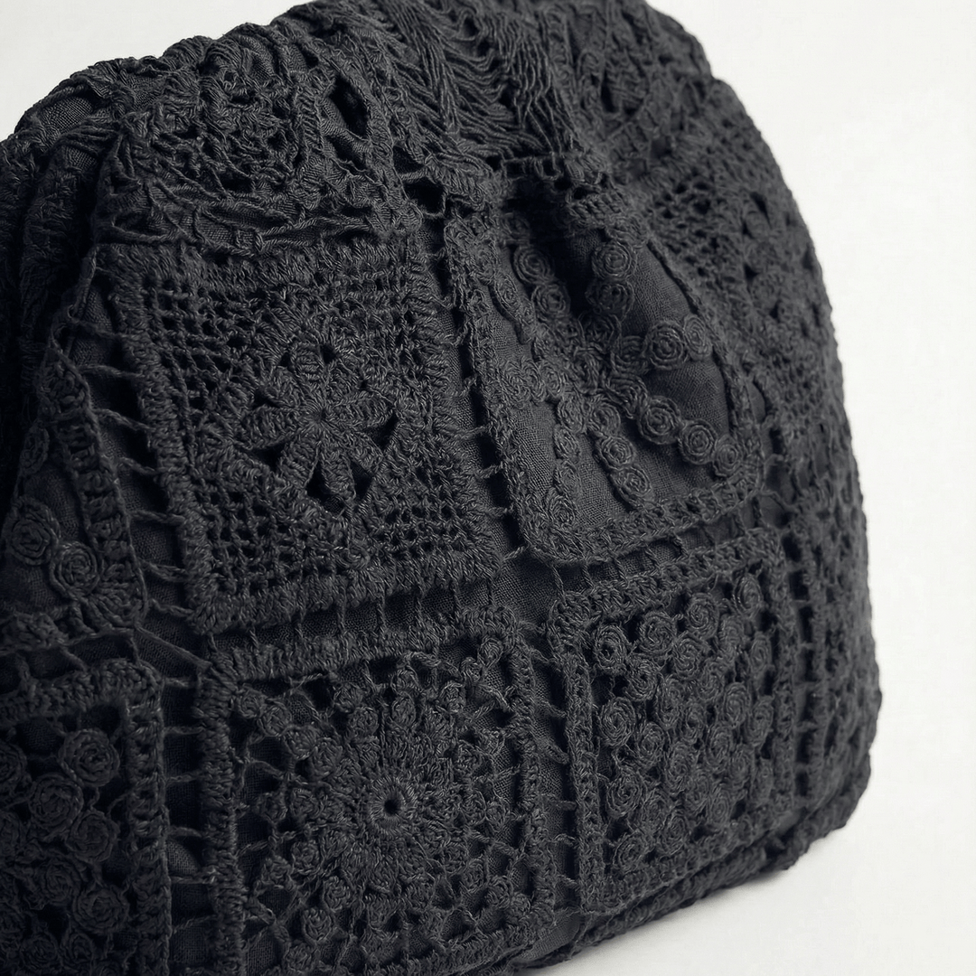 Ophelia™ lace clutch bag by Emma & Rose Cape Town with romantic lace design, elegant and stylish for special occasions.