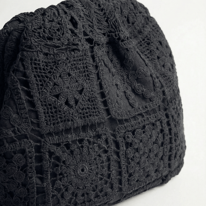 Ophelia™ lace clutch bag by Emma & Rose Cape Town with romantic lace design, elegant and stylish for special occasions.