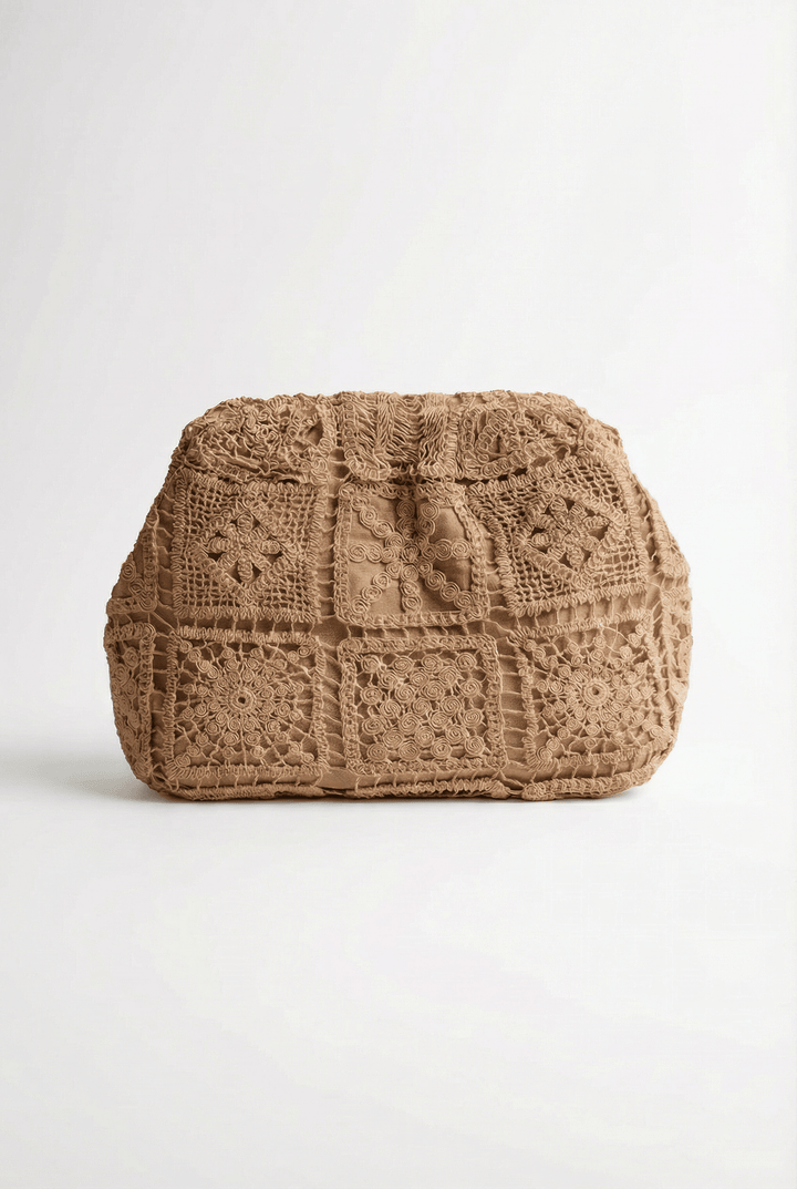 Ophelia™ lace clutch bag with romantic floral design by Emma & Rose Cape Town, featuring intricate lace details and elegant style.