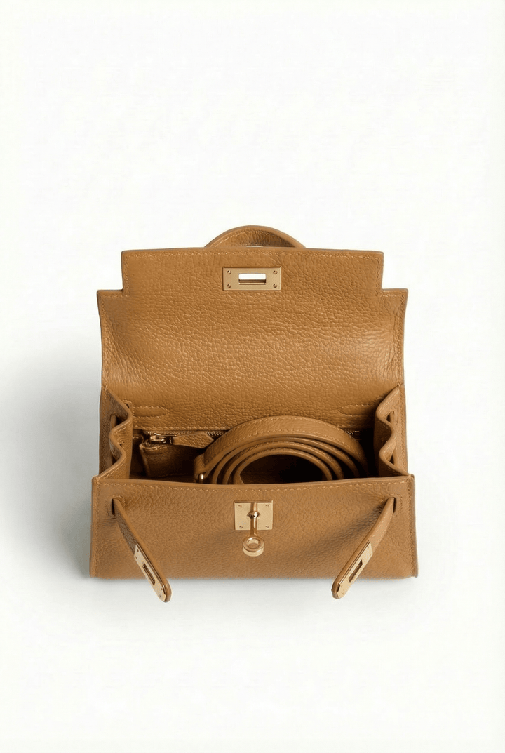 Emma & Rose Cape Town Handheld Mini Bag, stylish black borse with top handle and compact design.
