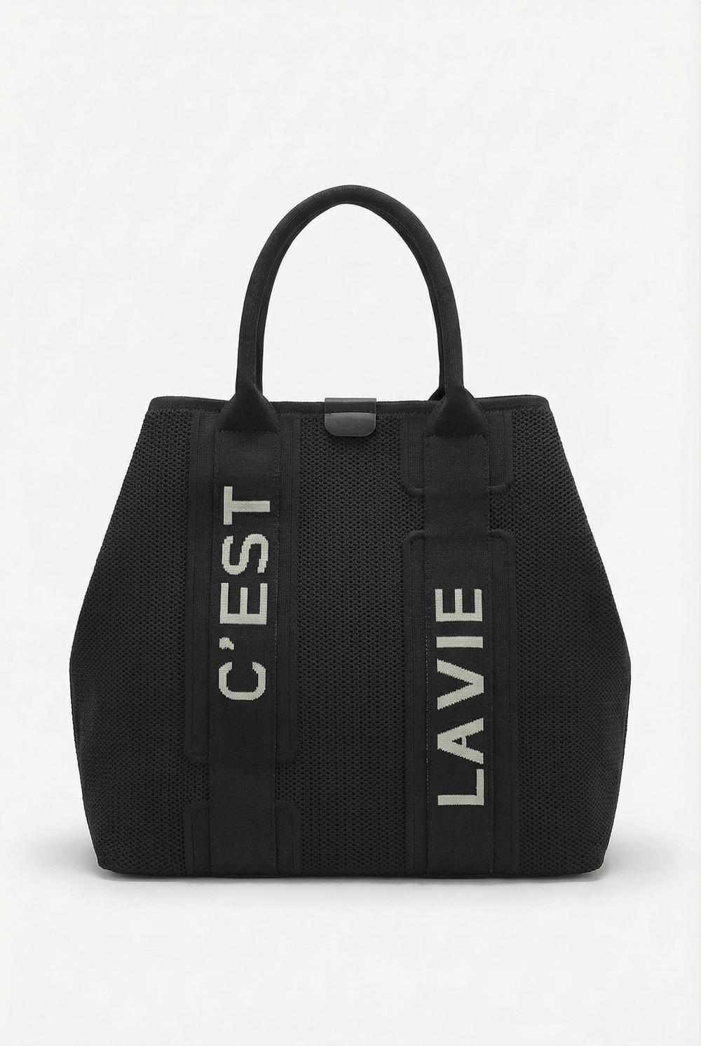 Emma & Rose Cape Town Structured™ fabric shopper bag with lettering details, showcasing a stylish, durable tote for everyday use.