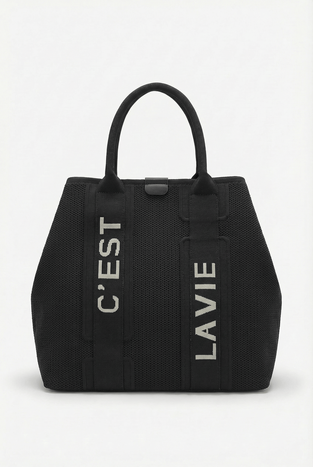 Emma & Rose Cape Town Structured™ fabric shopper bag with lettering details, showcasing a stylish, durable tote for everyday use.