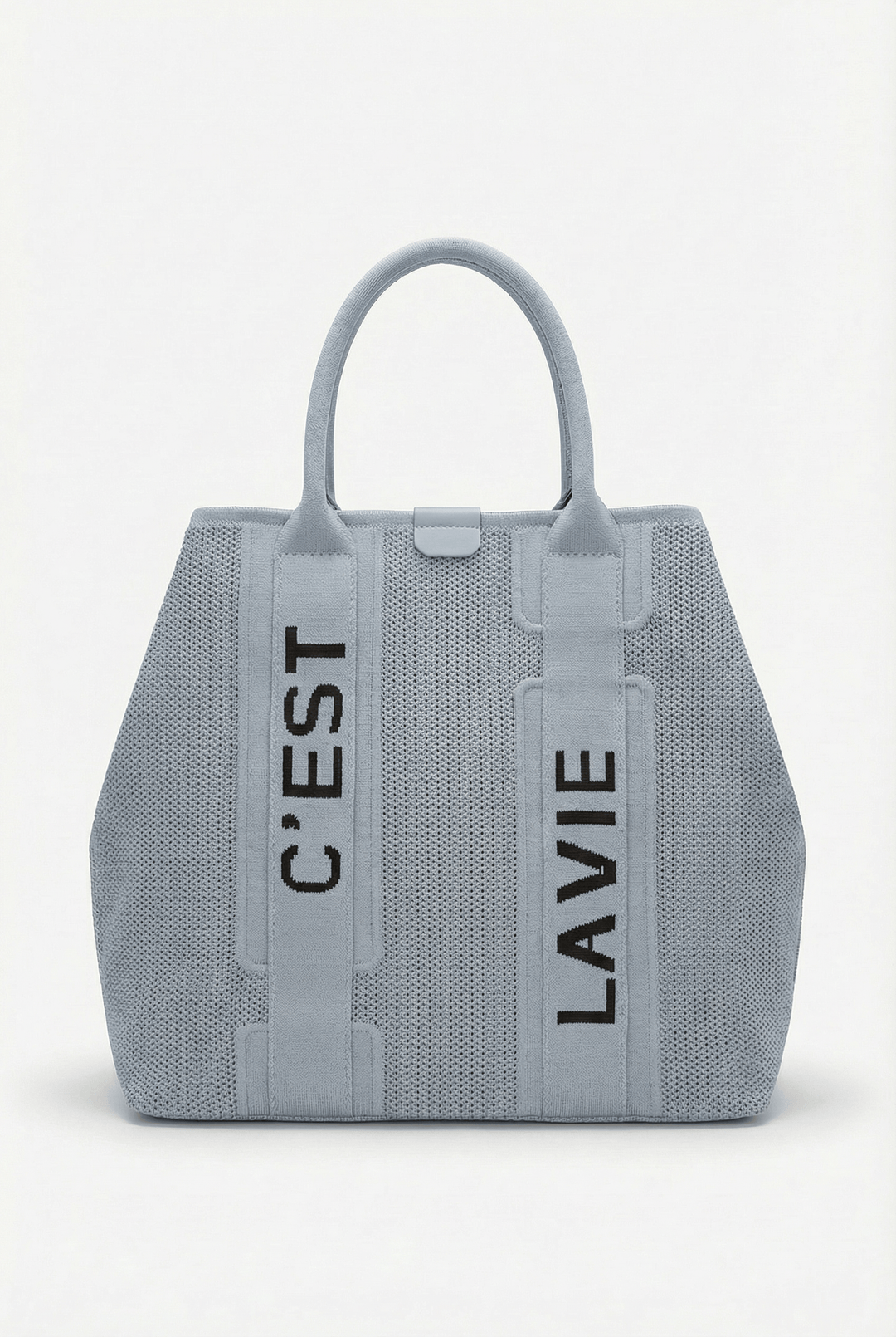 Emma & Rose Cape Town Structured™ fabric shopper bag with lettering details, stylish and durable for everyday use.