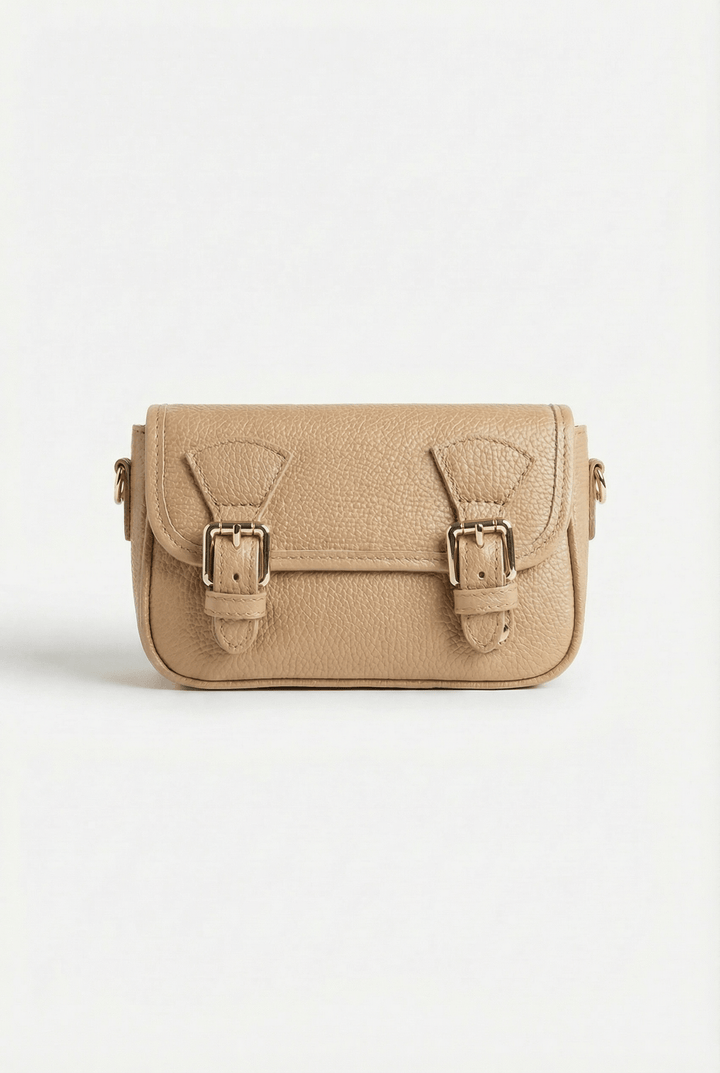 Emma & Rose Cape Town Phaedra™ compact crossbody bag with buckle closures, stylish and versatile for everyday use.