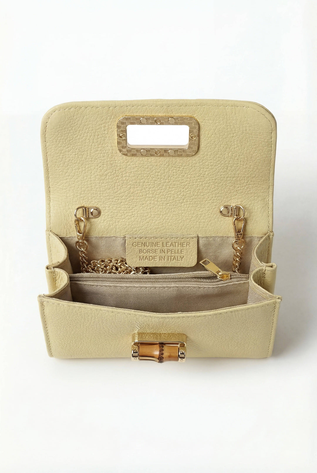 Elegant leather pouch with a stylish closure from Emma & Rose Cape Town, featuring a sleek design perfect for accessories.