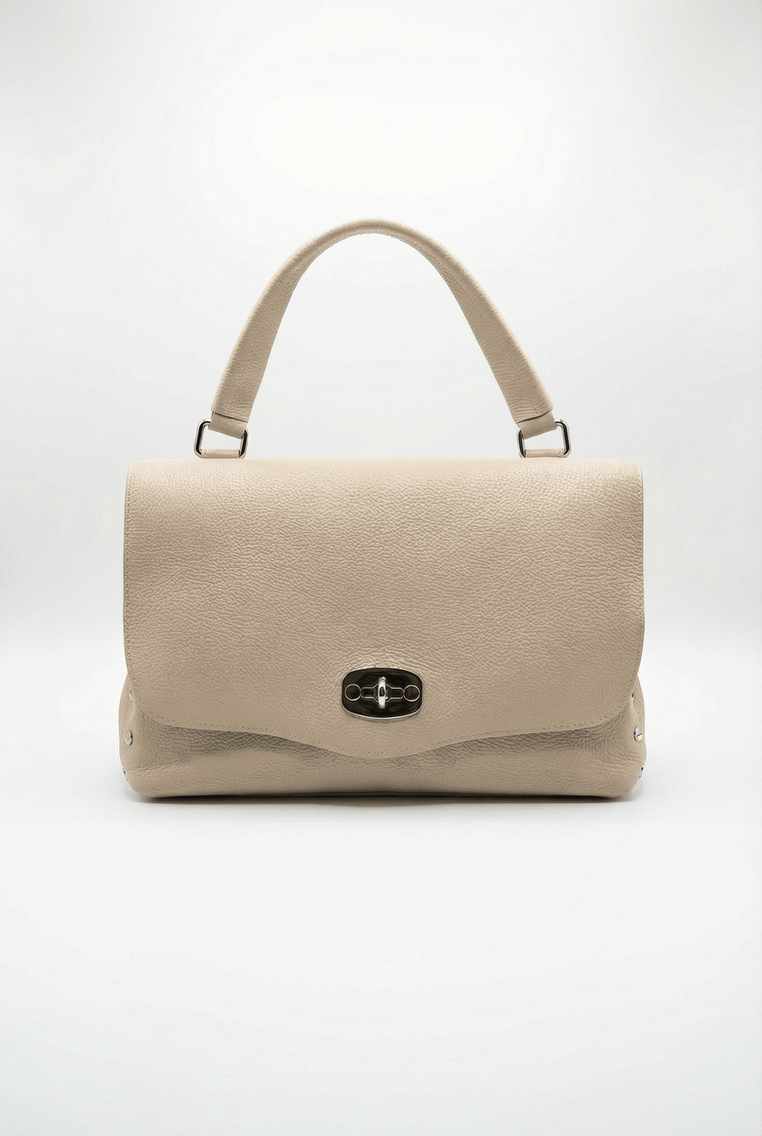 Gretchen Emma & Rose Cape Town genuine leather handheld bag with closure, showcasing sleek design and high-quality craftsmanship.