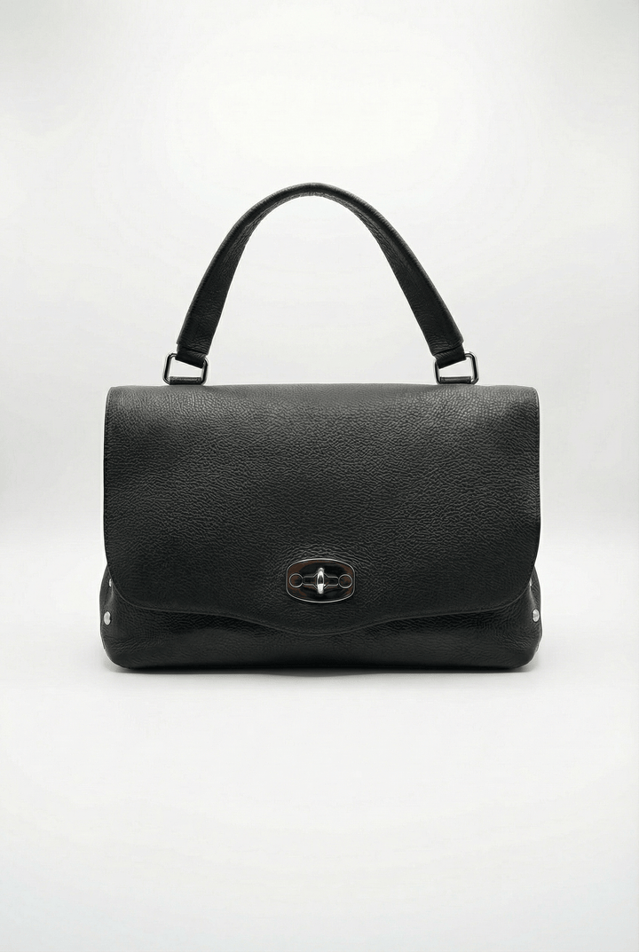 Gretchen™ Emma & Rose Cape Town genuine leather handheld bag with closure, stylish and elegant for everyday use.