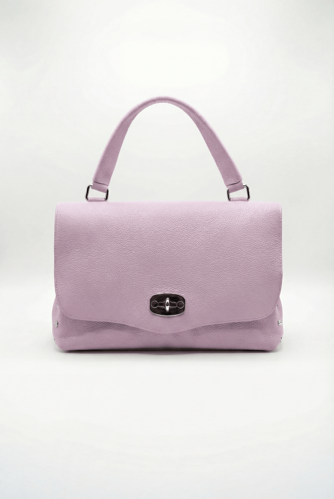 Gretchen Emma & Rose Cape Town genuine leather handheld bag with closure, showcasing smooth leather and elegant design.