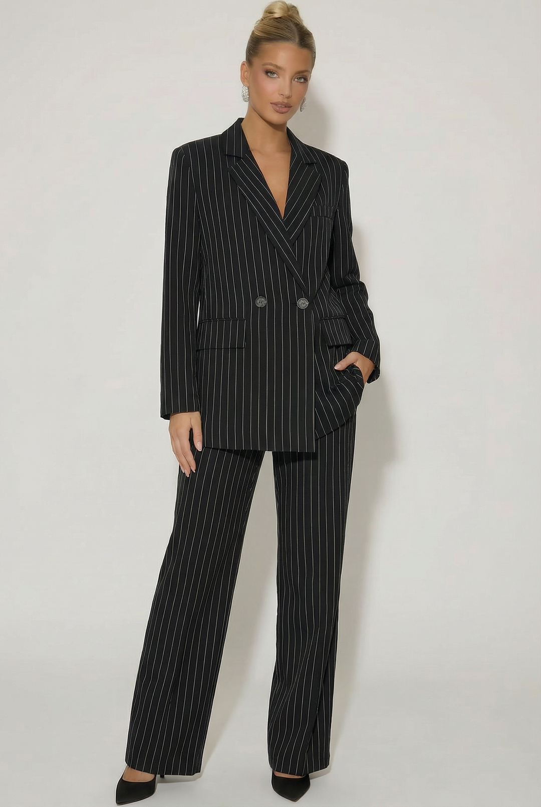 Women's™  |  Double-breasted Pinstripe Suit Trousers