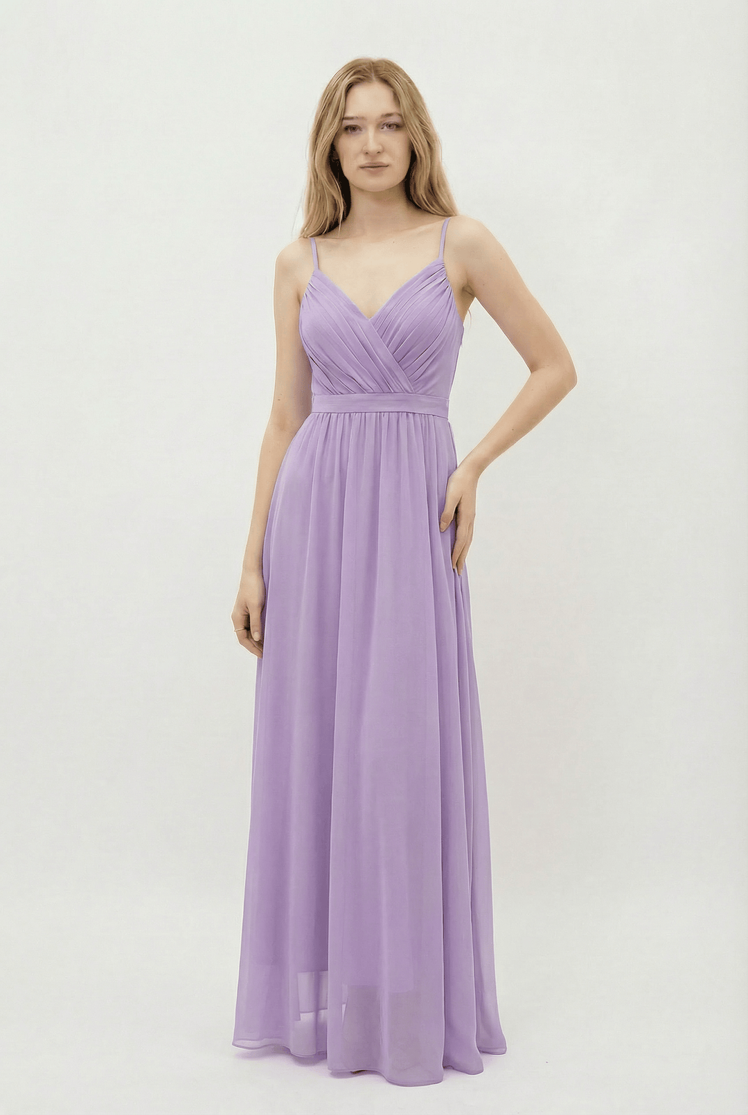 Gisella™ flowing dress by Emma & Rose Cape Town, lightweight abiti with elegant drape and soft fabric, displayed on a hanger.