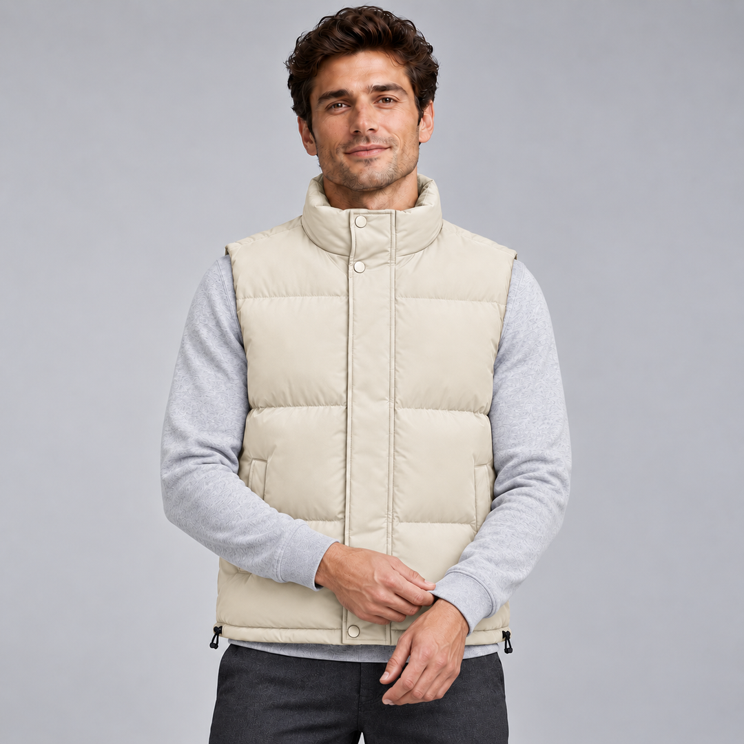 Lightweight Quilted Gilet for Men Montarello with Front Zipper