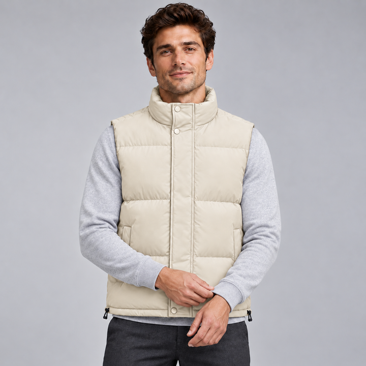 Lightweight Quilted Gilet for Men Montarello with Front Zipper