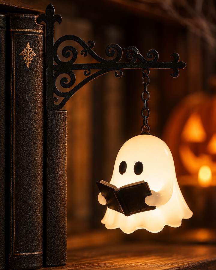 Halloween Ghost & Lantern Bookshelf Light