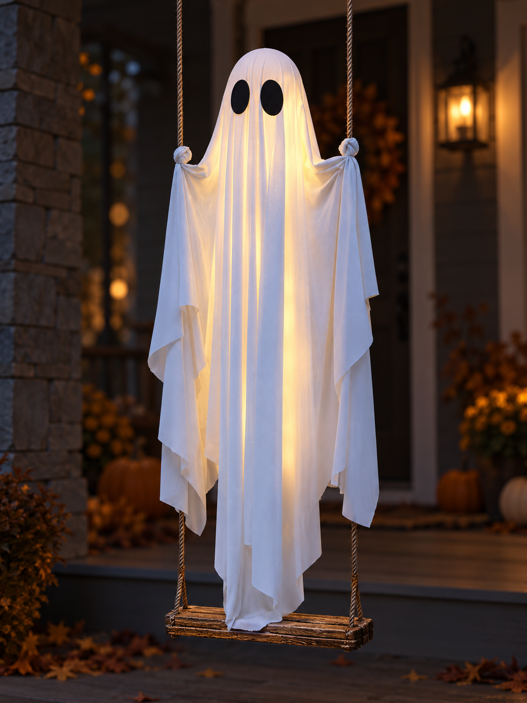 Light-Up Swinging Ghost Halloween Decoration