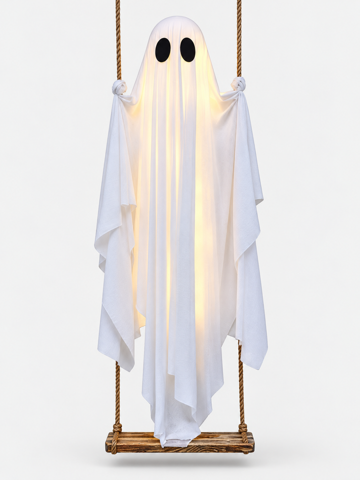 Light-Up Swinging Ghost Halloween Decoration