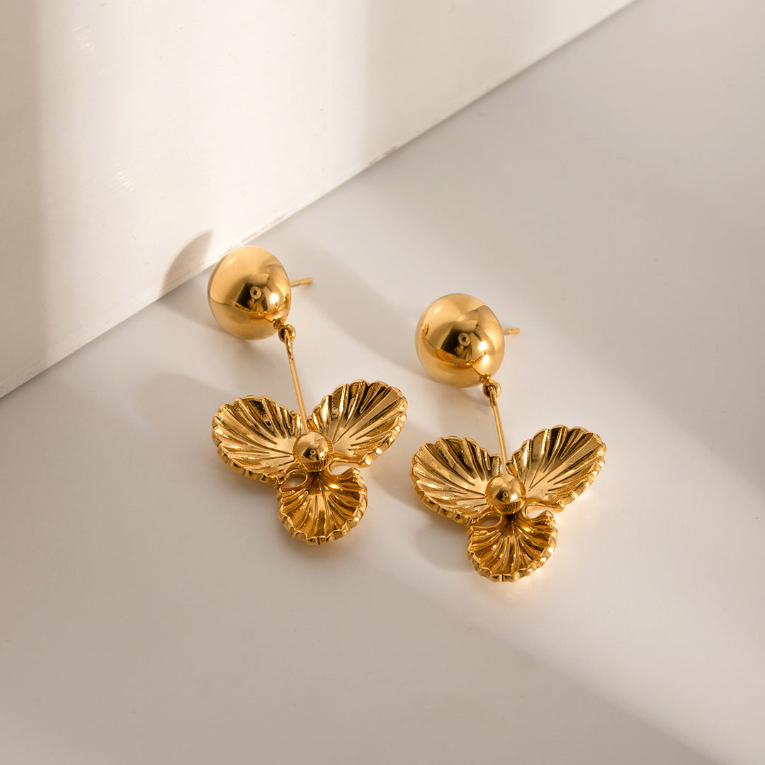 Brianna Earrings in Pansy Design, view 2 - Elena Harper