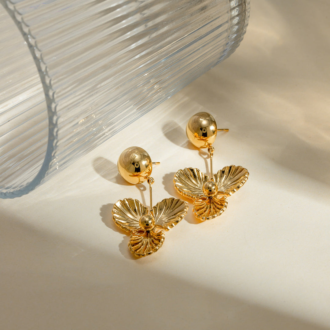 Brianna Earrings in Pansy Design, view 3 - Elena Harper