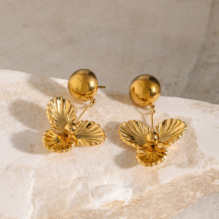 Brianna Earrings in Pansy Design, view 4 - Elena Harper