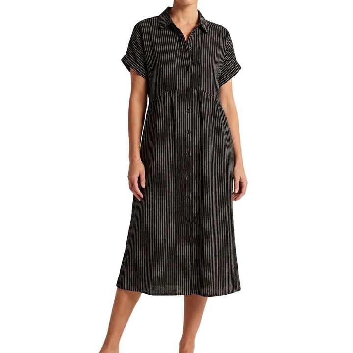 Gracia | Women's Casual Midi Shirt Dress with Stripes