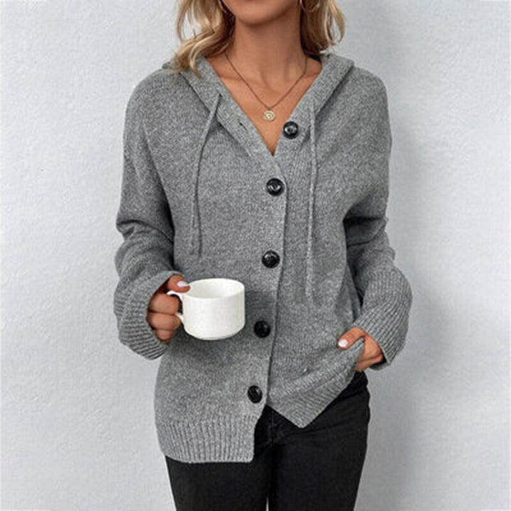 Gudrun | Women's Casual Cardigan with Button Placket in Front