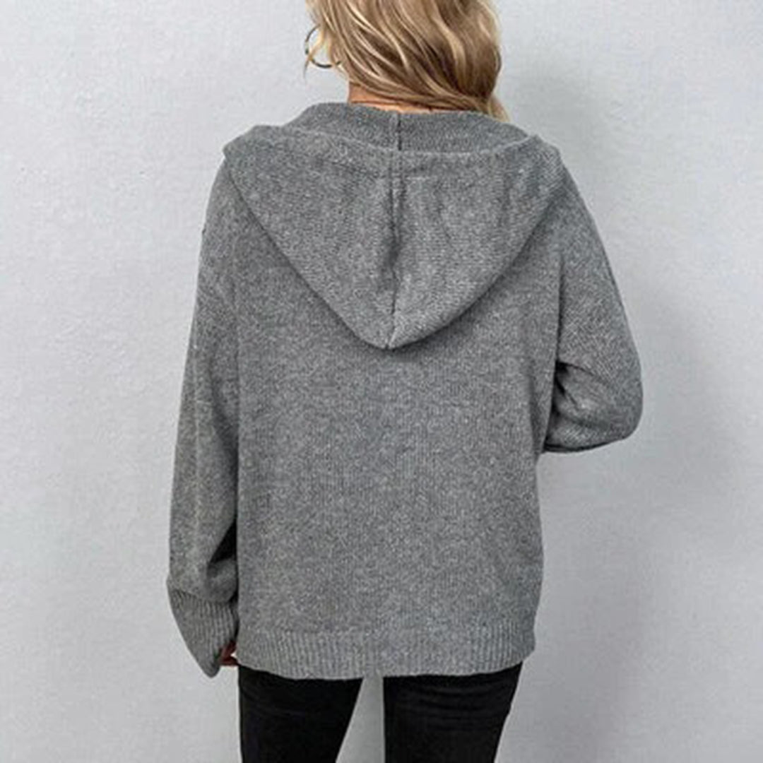 Gudrun | Women's Casual Cardigan with Button Placket in Front